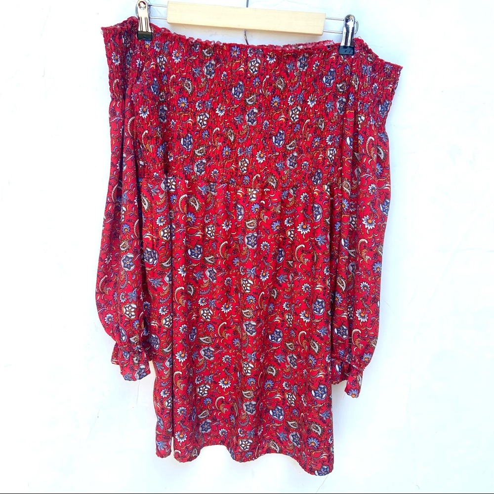 Off-Shoulder Floral Dress